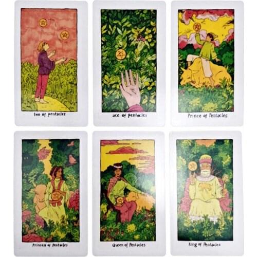 1 Set Color Painted Classic Tarot Cards Romance Angels Oracle Cards For Cosmic Slumber Tarot English Version Board Game Beginner
