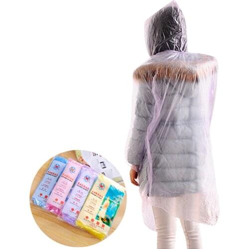 1pc Long Raincoat Waterproof Rain Coat With Hood Disposable Raincoats Travel Camping Coat Unisex Adult Emergency Hood Poncho
