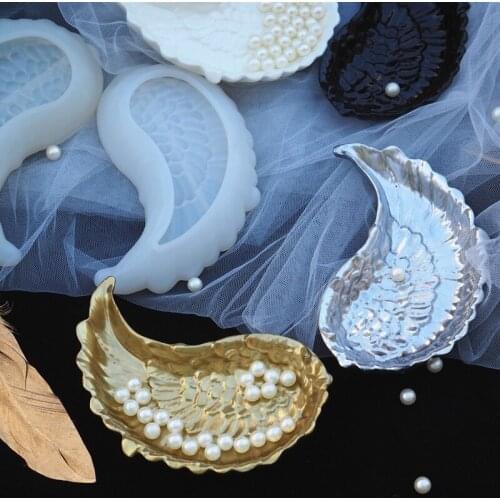 2 Pcs Pair DIY Silicone Wings Epoxy Mold Cake Candy Chocolate Fondant Soap Candle Mold Cake Decorating Tool