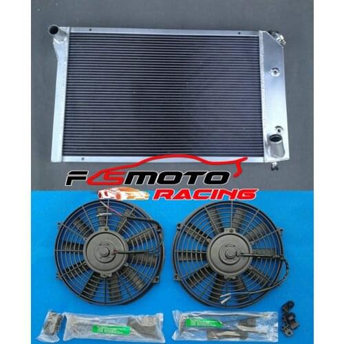 Aluminum alloy Radiator & 2* FANS for CHEVROLET CHEVY CORVETTE C3 V8 5.0L 5.7L AT/MT 1977-1982 3 Row 79 80 81
