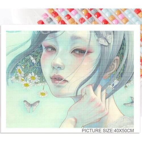 5D Diamond Painting Beautiful Fairy Square Rhinestone Wall Art Picture Anime Figures Cross Stitch Kits Diy Diamond Embroidery
