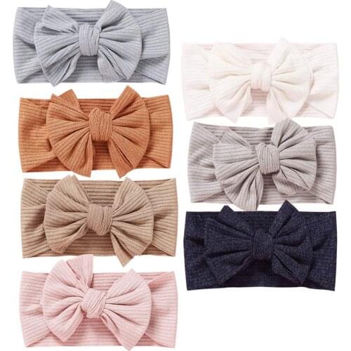 Newborn Girls Hairband Set Baby Headbands 7 Pcs Hair Accessories Bows Headband For Girl Infant Colors Photo Turban Toddler Gift