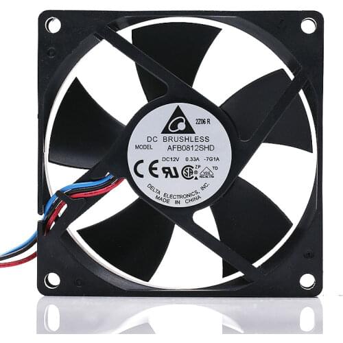 For Delta AFB0812SHD 8cm 8020 12V 0.33A Max Airflow Rate Power Supply of PC Case Cooling Fan