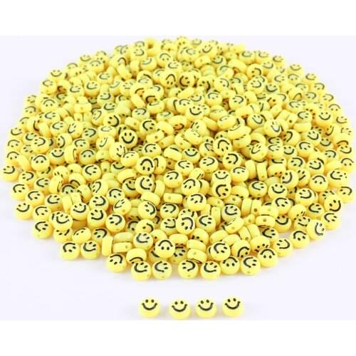 100/200/500pcs Smiley Star Acrylic Mixed Beads Square Beads Accessories Handmade Diy Bracelet Necklace Jewelry Making 2021 New