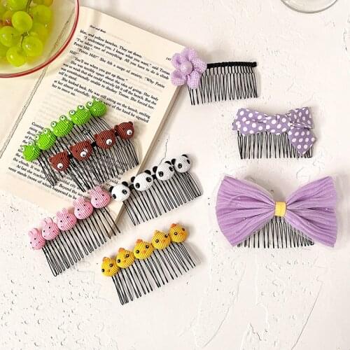 3/5 Pcs/Set Children Cute Cartoon Flower Bow Hair Combs Hairpins Girls Lovely Acrylic Hair Clips Kids Fashion Hair Accessories