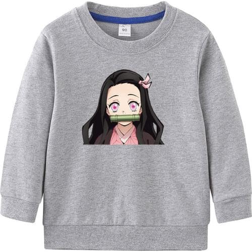 New Demon Slayer Anime Cosplay Kids Sweater Long Sleeve Character Nidouzi Various Colors Cosplay Cotton Sweater Not Hooded