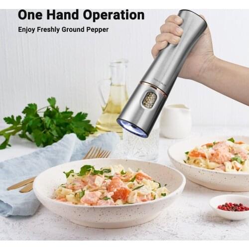 Inkbird Electric Mill,Kitchen Salt and Pepper Grinder,One-Hand Operation, Adjustable Coarseness Kitchenware Kitchen Tool Gadget