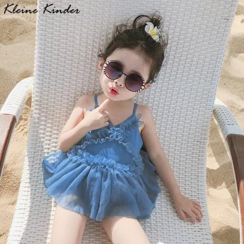 2020 Swimwear for Girls Swimsuit Baby Toddler Girl Bathing Suit Mesh Swim Dress with Skirt Childdrens Swimming Suit Beach Wear