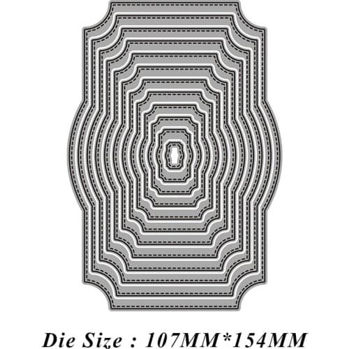 Multi-layer Border Frame Metal Cutting Dies Scrapbook Paper Craft Knife Mould Stencils 2021 New Making Die Cuts
