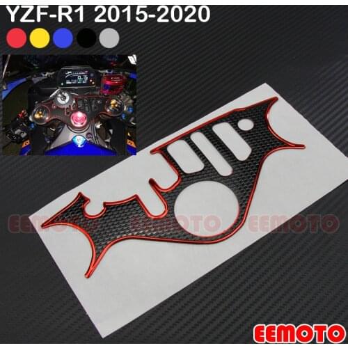 Motorcycle Motorbike Pad Triple Tree Top Clamp Upper Front End Decals Stickers For Yamaha YZF1000 YZF R1 YZF-R1 2015-2020