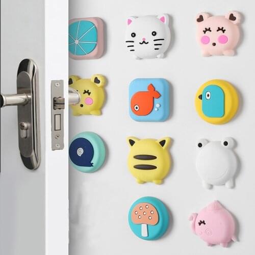 Cartoon Silicon Door Handle Anti-collision Pad Table Corner Anti-collision Pad Sticker Wall Pad Corner Door Rear Cushion Mute