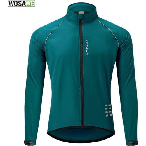 Mens Cycling Jackets Reflective Windproof Bicycle Jersey Bike Windbreaker Cycle Wind Coat Sport Running Hiking Vest MTB Jacket