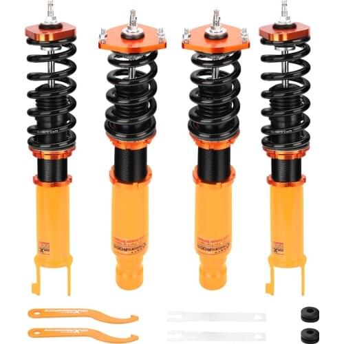 Adjustable Height Coilover Kits for InfinitI G35x 03-08 AWD Shock Absorbers Front + Rear 24 Ways Adjustable Damper