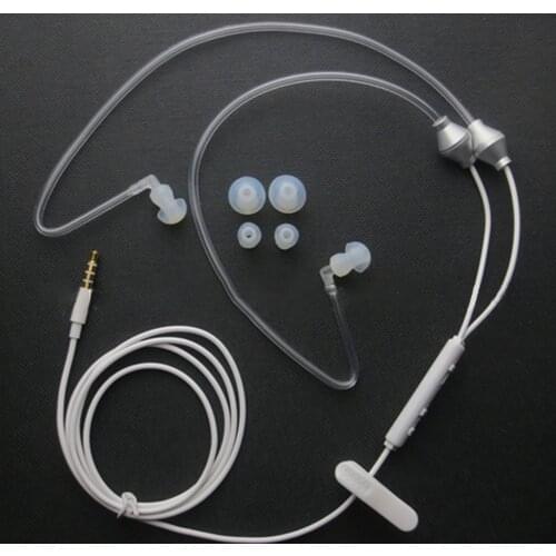 In-ear Earphone with Built-in MIC Stereo Air Tube Anti-radiation Headset Radiation Proof Earphone With 3.5mm Plug