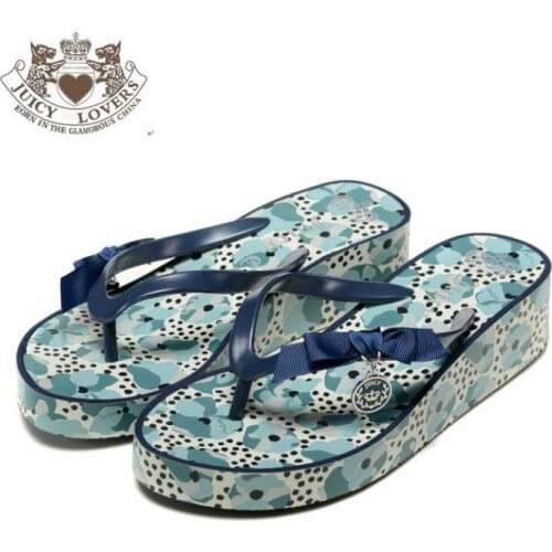 2020 New Fashion Juicy Lovers Brand Summer Wedges Slippers Casual Beach Slipper Sandal Outside Sportswear Women Flip Flops 3011