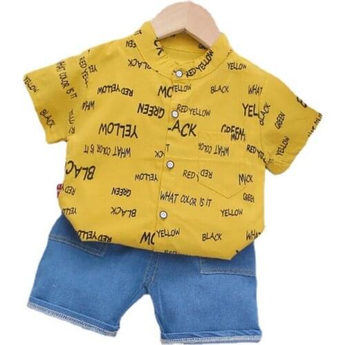 New Fashion Summer Baby Boys Clothes Children Cotton Letter Shirt Shorts 2Pcs/Sets Toddler Sports Casual Costume Kids Tracksuits