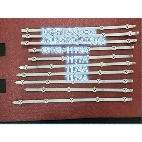Free shippin 4piece/lot original LED Backlight Strip Bar for LG LC470DUE 6916L-1174A/1175A/1176A/1177A