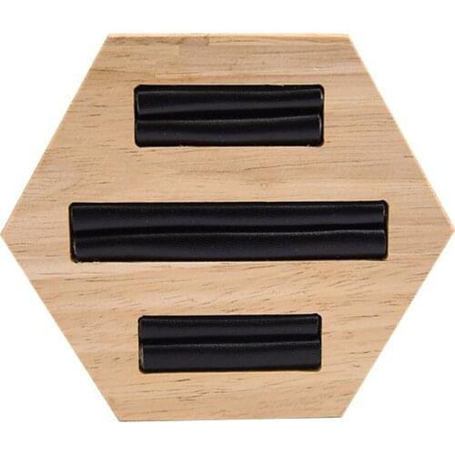 Prettyia Wood Ring Insert Display Holder Tray Jewelry Organizer Showcase