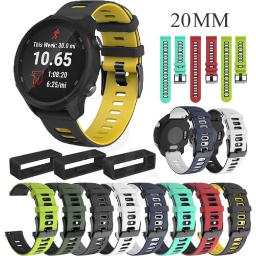 Watch Bands For Garmin Venu Vivoactive 3 Forerunner 245 645 Silicone Wristband Strap Huawei GT 2 Amazfit GTS GTR 42mm+Ring Clasp