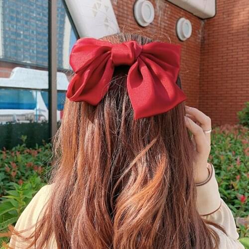 Big bow hairpin lolita hair accessories spring clip horizontal clip hair rope Japanese jk hairpin headdress clip