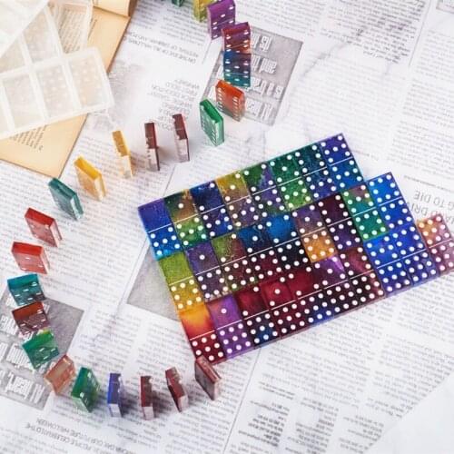 DIY Domino Resin Molds Domino Epoxy Resin Molds Silicone Domino Game Mold Silicone Molds for Domino DIY Resin Art Crafts