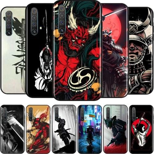 Japanese Samurai Art Silicone Cover For Realme V15 X50 X7 X3 Superzoom Q2 C11 C3 7i 6i 6s 6 Global Pro 5G Phone Case