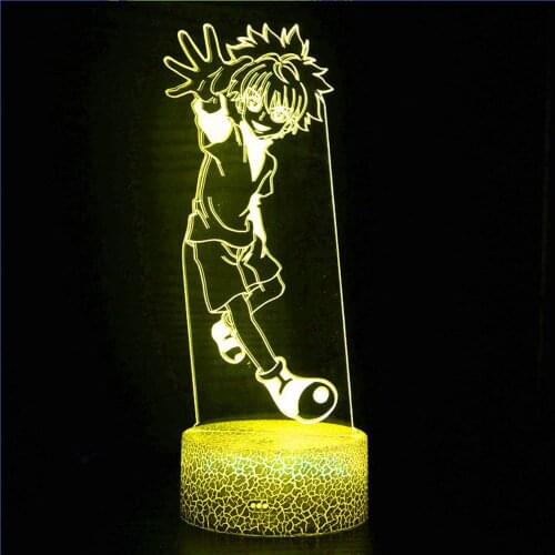 Hunter X Hunter Killua Led Childrens Bedroom Decoration Hxh Led Night Light Anime Gift Acrylic Decoration Lamp 3D Lamp Killua