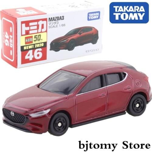 Takara Tomy Tomica No.46 Mazda 3 Scale 1 : 66 Car Hot Pop Kids Toys Motor Vehicle Diecast Metal Model Collectibles New