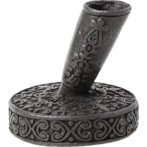 Vintage Metal Round Insertion Pen Holder for Feather Quill Dip Pens School Office Supplies Stationery Student Gift