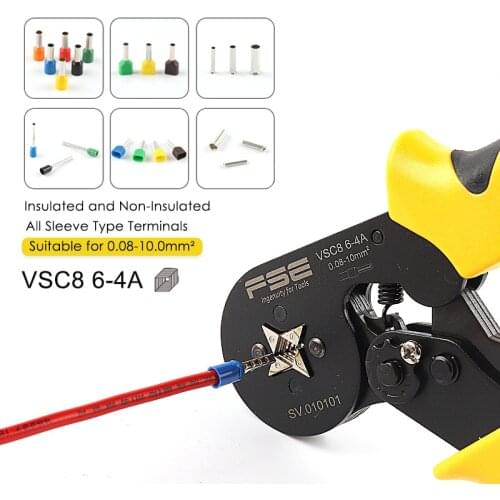 High-quality crimping pliers VSC8 6-4A 0.08-10MM2 AWG 23-10 tube-type pin terminal manual adjustable tool