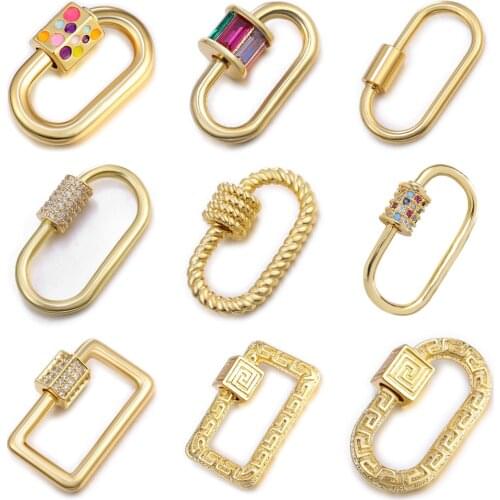 Neckalce Bracelet Clasp Supplies Handmade Fastener Carabiner Screw Clasps Accessories For Luxury Needlework Diy Jewelry Making
