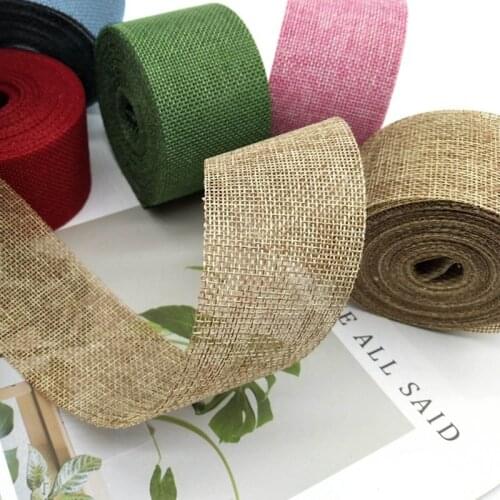 10m DIY Hemp Ribbon Jute Burlap Festival Decor Party Crafts Vintage Rustic Wedding Ribbon Gift Wrapping Decor