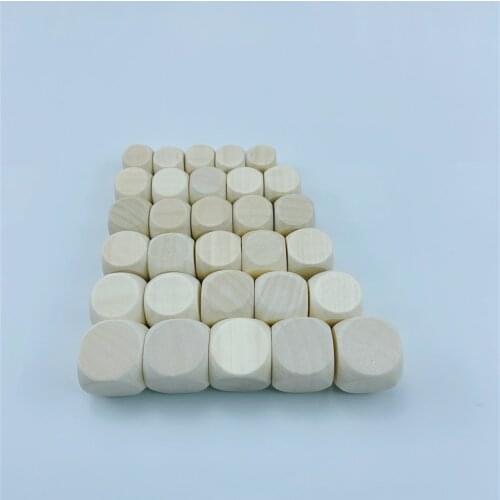 10pcs D6 6 Sided Blank Wood Dice For Party Family Printing Engraving DIY Games Printing Engraving Kid Toys Wood Cube Dices