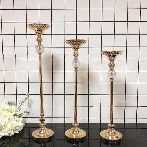 12pcs)Gold Vases Acrylic Flower Road Lead Wedding Table Centerpieces Flowers Stands For Home Decoration senyu1000