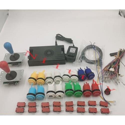 2 Player Pandora 3D Saga 4710 in 1 Box Kit Copy SANWA Joystick HAPP Push Button DIY Arcade Machine Home Cabinet