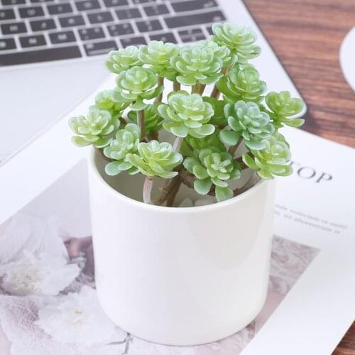 24 heads Artificial Plant Fake Succulent Flower Home Garden Wedding Decoration