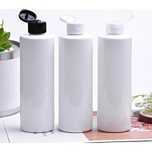 30pcs 200ml Empty Refillable white Pet Bottle With Flip Top Cap PET Shampoo Bottle Plastic Container liquid Shower Gel travel