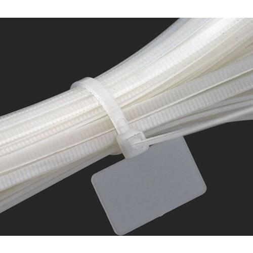 50pcs 3x100mm 4x150mm 5x200mm Nylon cable label ties Make a signage tie Cable label