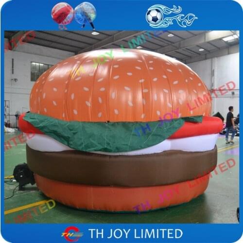 Free air ship to door,inflatable hamburger,inflatable advertising replica burger,Giant inflatable hamburger