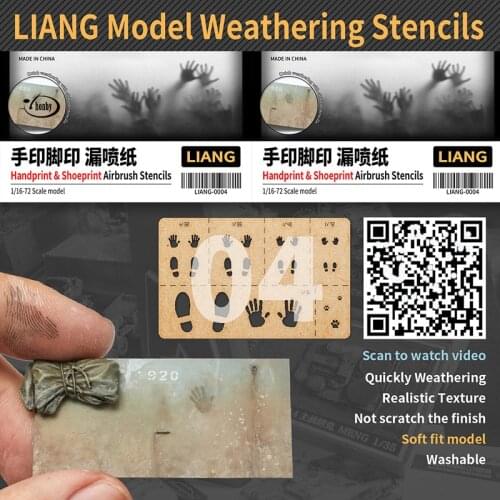 Leakage Paper Airbrush Stencils Military Model Scene Production Splashes Blood Effect Fingerprint ShoePrint Effect