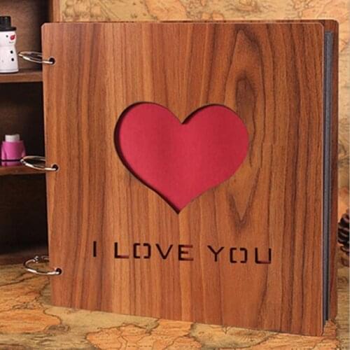 Wood 12 Inch DIY Handmade Photo Album Big Ben Baby Growing Memory Scrapbook Couple Self-adhesive Album