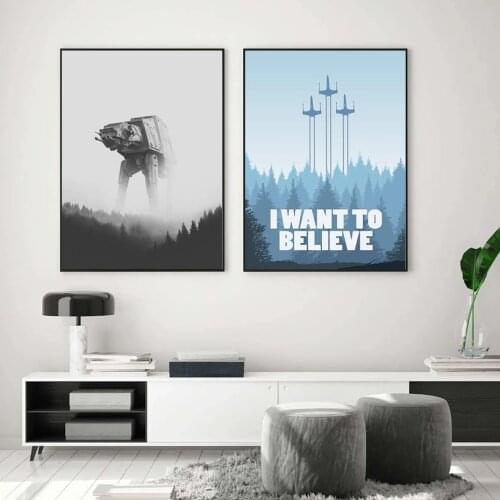 Aliens Poster Robots Display Art Canvas Painting Fantastic Robotic Poster Black and White Sci-Fi Wall Picture Home Decoration