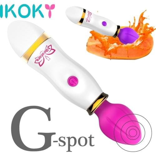 IKOKY Clitoris Stimulate Female Masturbation Magic Rod Massage Stick AV Stick Dildo Vibrator G-spot Vibrator 12 Speed