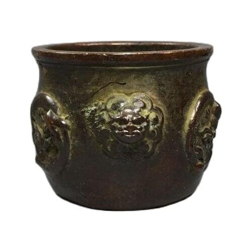 Chinese Old Copper Collection Pure Copper Incense Burner