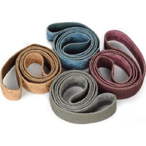 2Pcs 2100*50mm Fiber Sanding Belt Non-woven Nylon Abrasive Belt for Stainless Steel Metal Striping Deburring P150-600 260x60mm