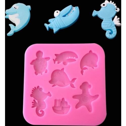 Summer New Marine Animal Fondant Decorative Mold Starfish Silicone Cake Mold 15-105