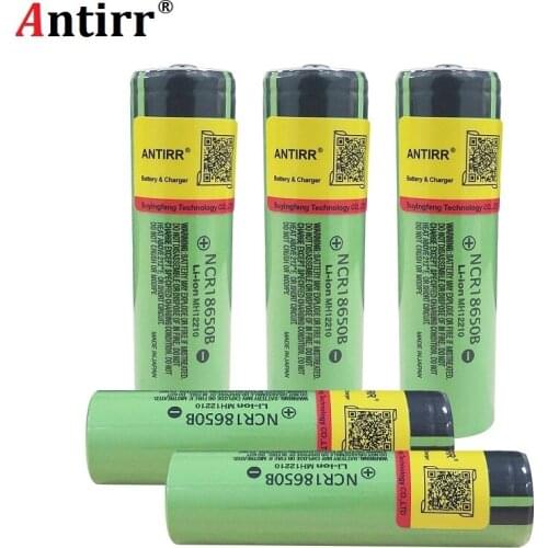 For Panasonic 100% Original antirr 3.7v 18650 Rechargeable Battery 3400mAh Lithium NCR18650B For toys Flashlight batteries
