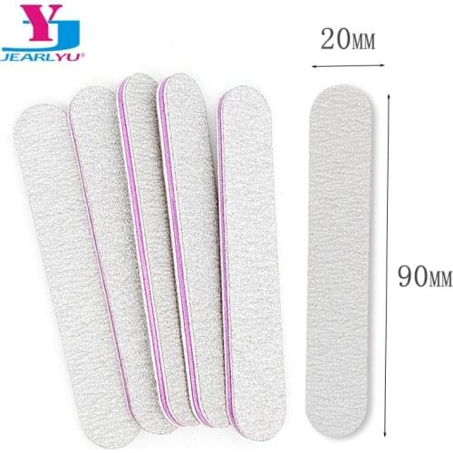 50/100 Pcs/Lot Mini Nail Files Grey Sandpaper Buffer Straight Nails File 100/180 Double Side For Acrylic Nails Polish Manicure