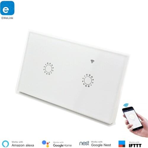 US/AU Standard 1/2/3 Gang Alexa Google Compatible WiFi Wall Touch Switch Smart Home Automation Remote Control Timer IFTTT