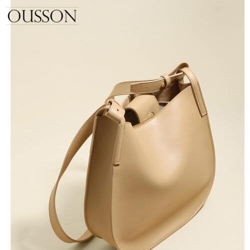 OUSSON 2021 New Design Leather Large Capacity Underarm Bag Fashion Messenger Bag Multifunctional Tote Bag For Women